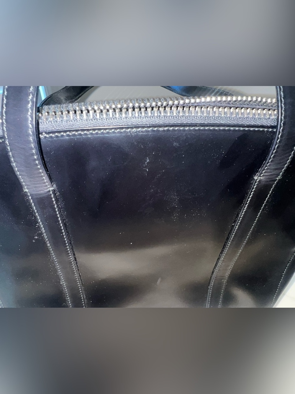 90s Vintage Prada Spazzolato bag In Black Noir CBK Carolyn Bessette Kennedy - Picture 12 of 12